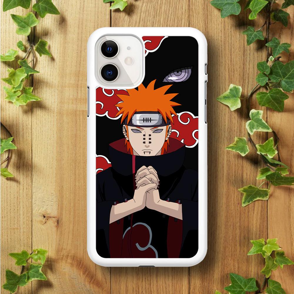 Naruto Yahiko Pain Akatsuki iPhone 11 Case-Rubber / White (2D Case)-Xtracase