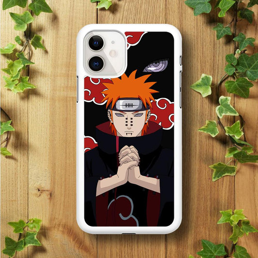 Naruto Yahiko Pain Akatsuki iPhone 11 Case-Rubber / White (2D Case)-Xtracase