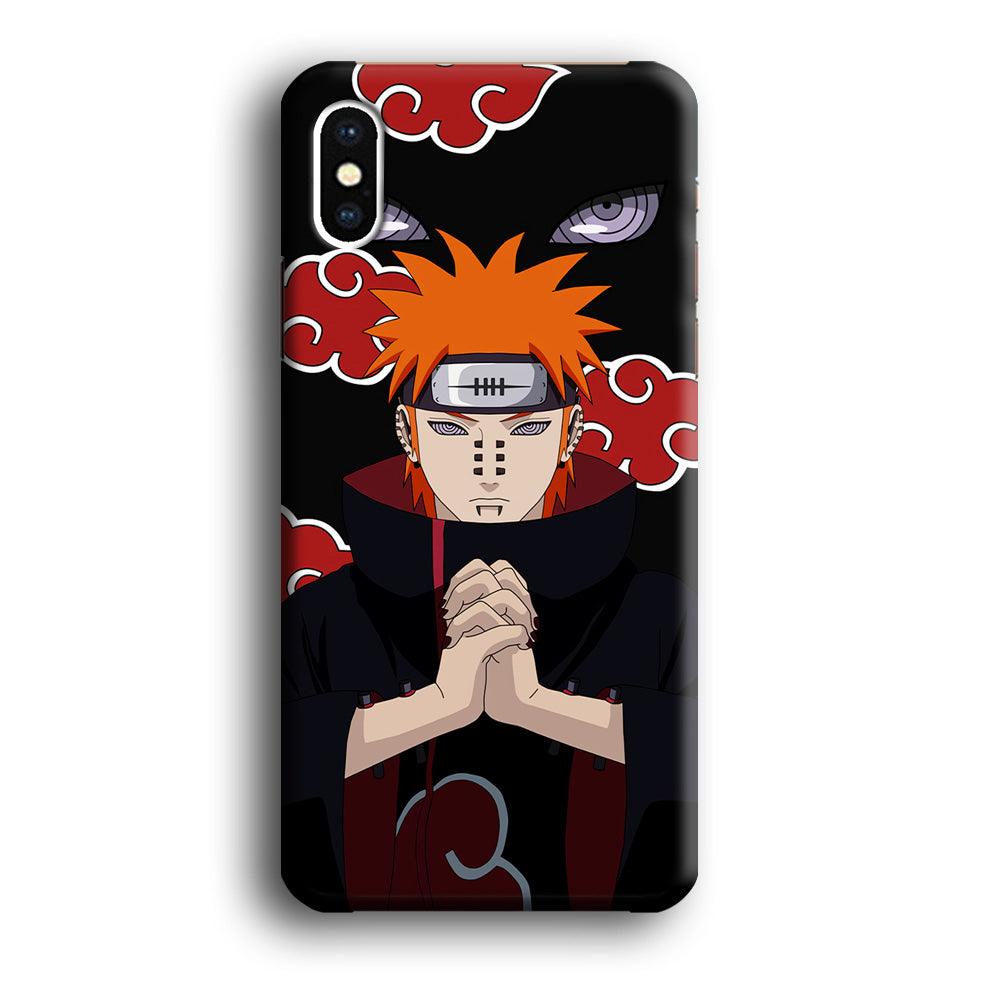 Naruto Yahiko Pain Akatsuki iPhone Xs Case-Plastic / Full Wrap (3D Case)-Xtracase