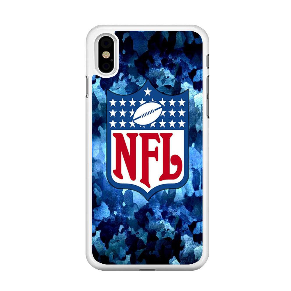 National Football League 001 iPhone Xs Case-Rubber / White (2D Case)-Xtracase
