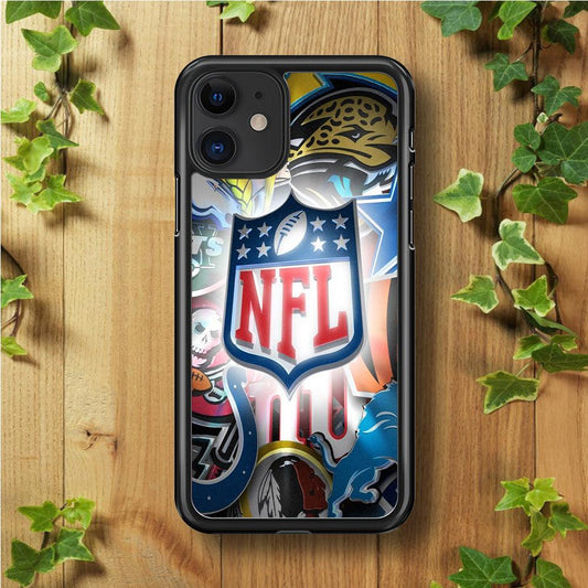 National Football League 002 iPhone 11 Case-Rubber / Black (2D Case)-Xtracase