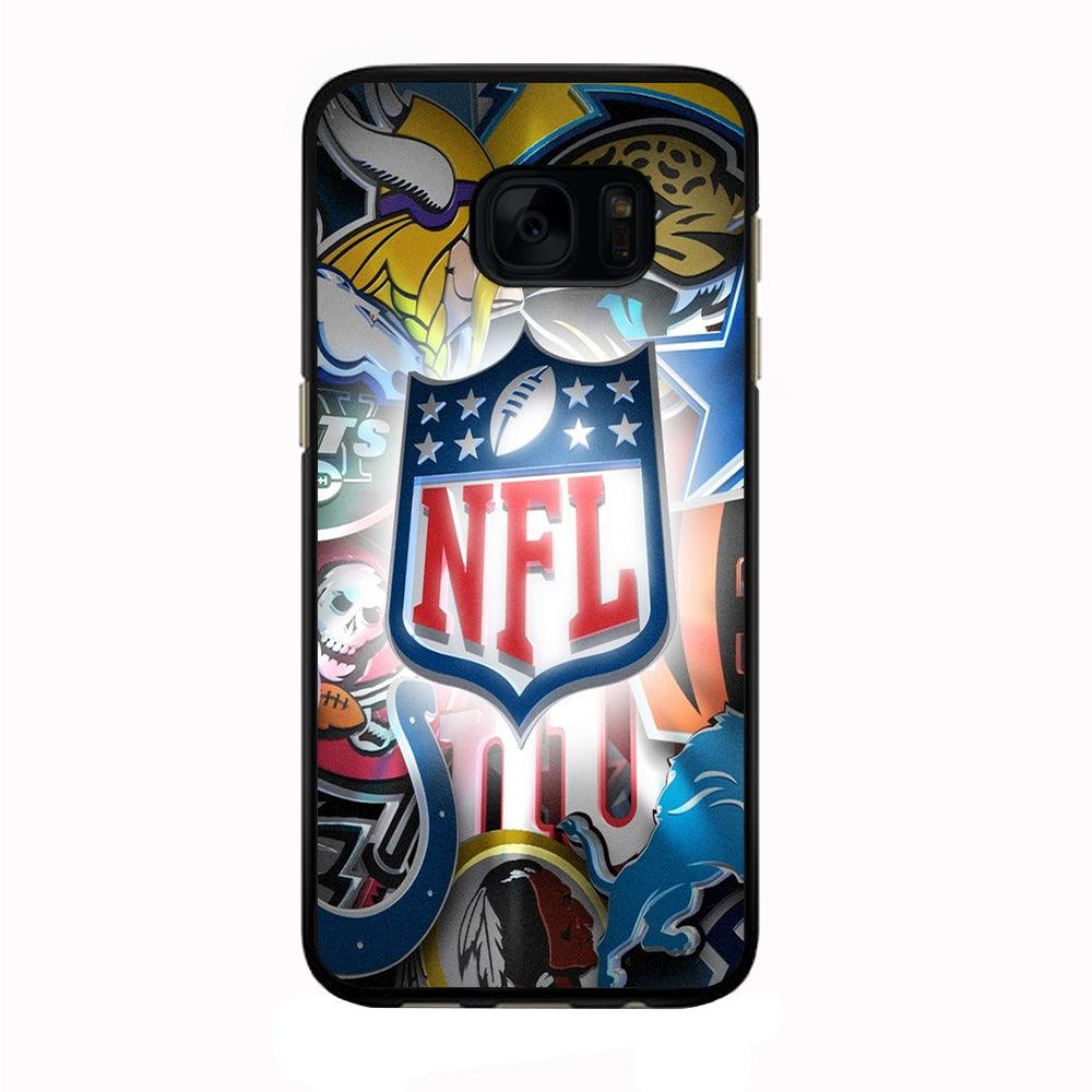 National Football League 002 Samsung Galaxy S7 Edge Case-Rubber / Black (2D Case)-Xtracase