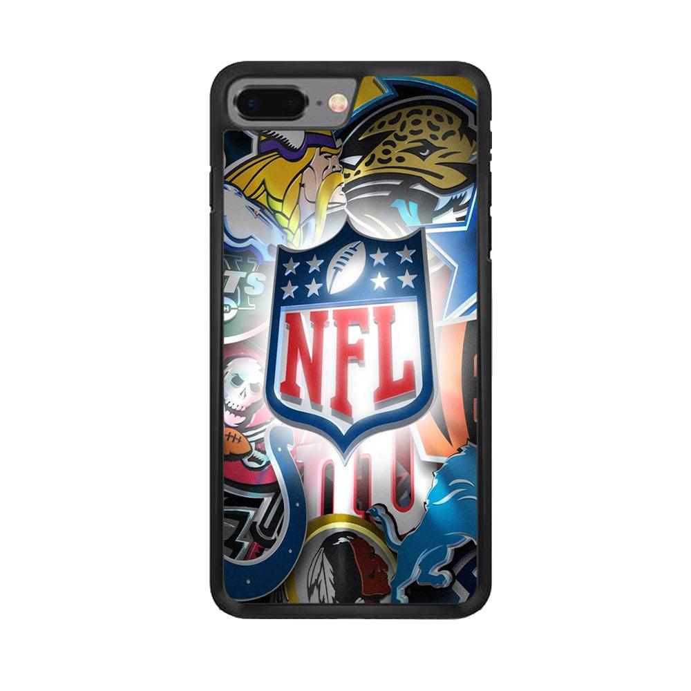 National Football League 002 iPhone 8 Plus Case-Rubber / Black (2D Case)-Xtracase