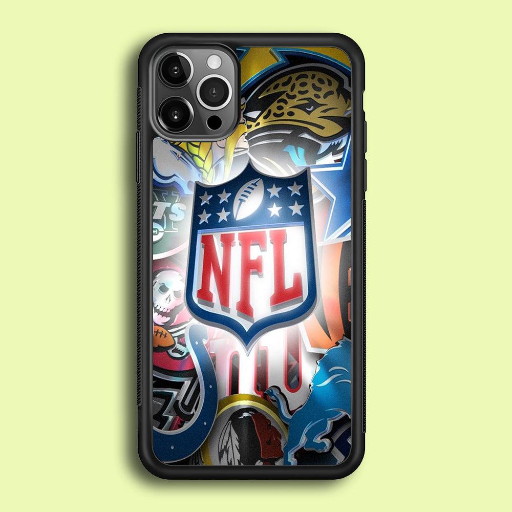 National Football League 002 iPhone 12 Pro Case-Rubber / Black (2D Case)-Xtracase