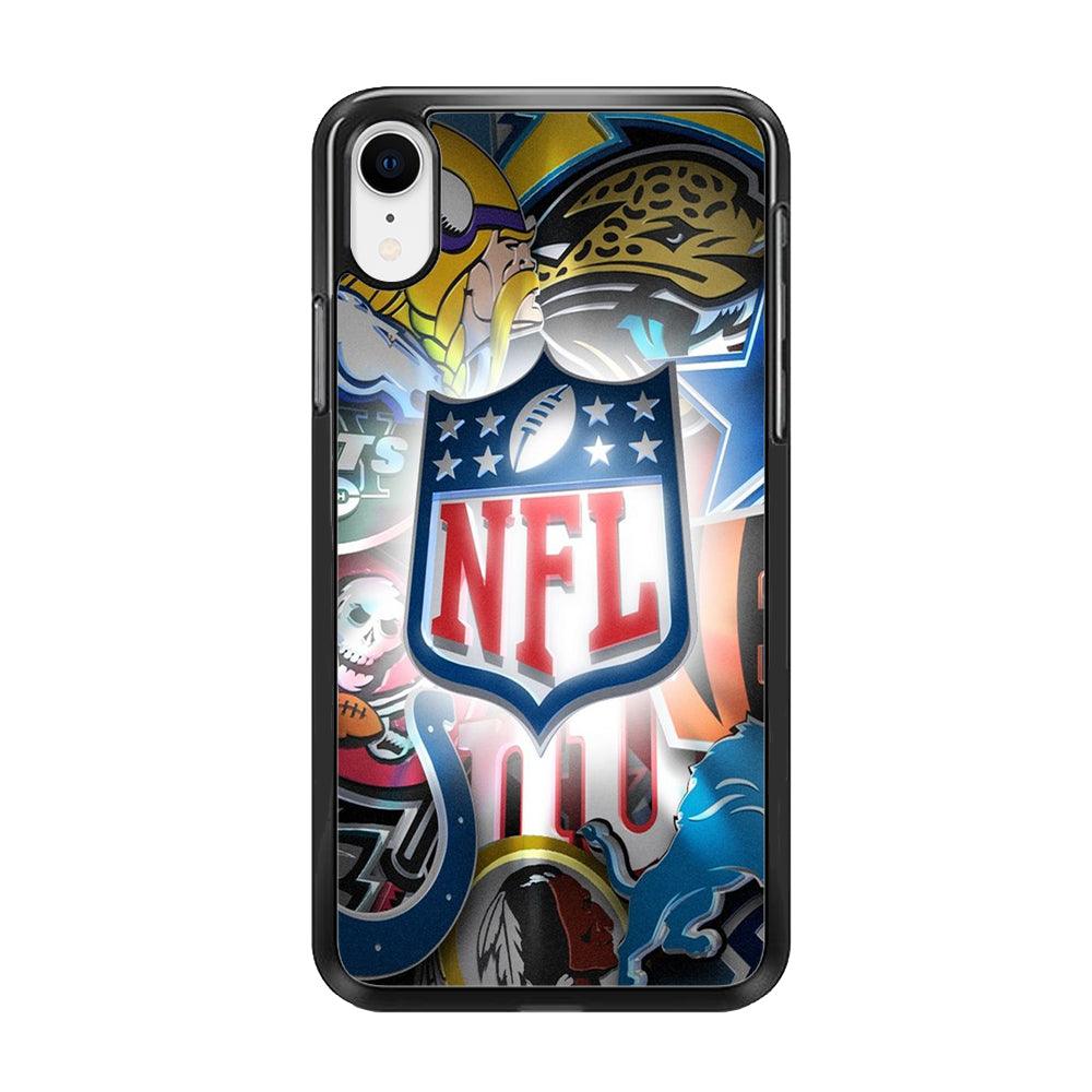 National Football League 002 iPhone XR Case-Rubber / Black (2D Case)-Xtracase