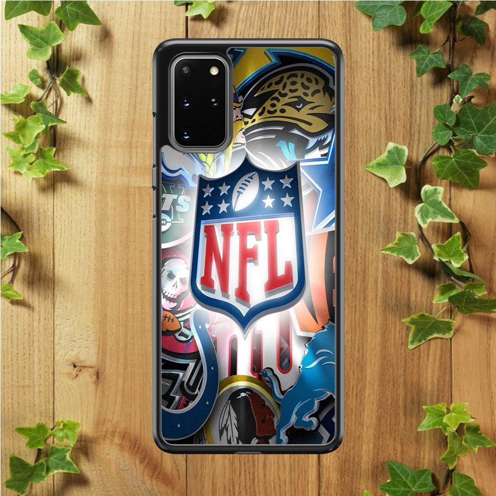 National Football League 002 Samsung Galaxy S20 Plus Case-Rubber / White (2D Case)-Xtracase