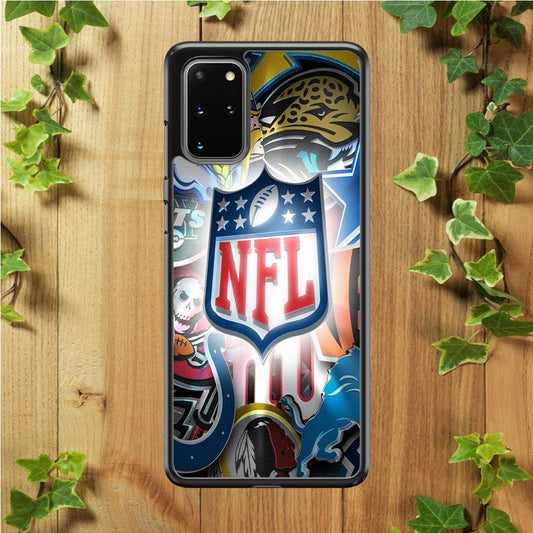 National Football League 002 Samsung Galaxy S20 Plus Case-Rubber / White (2D Case)-Xtracase