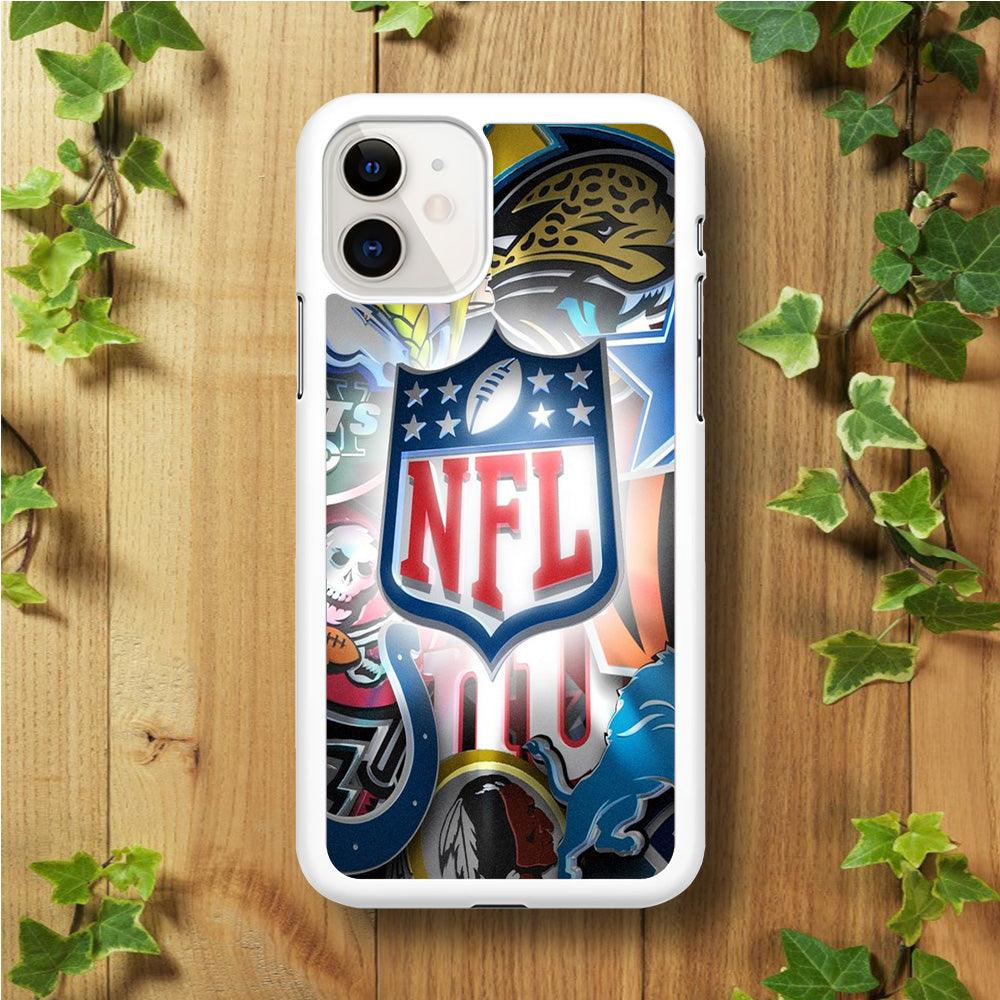 National Football League 002 iPhone 11 Case-Rubber / White (2D Case)-Xtracase