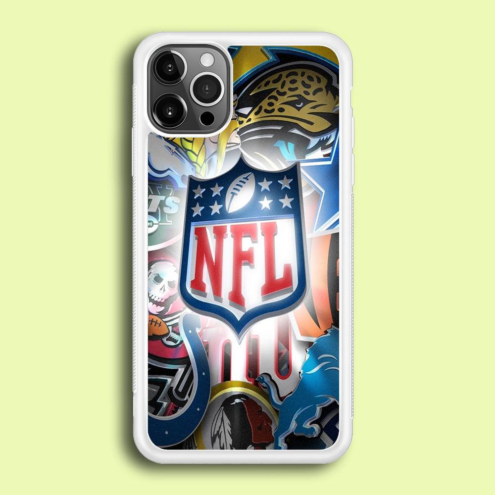 National Football League 002 iPhone 12 Pro Case-Rubber / White (2D Case)-Xtracase