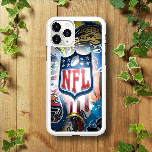 National Football League 002 iPhone 11 Pro Max Case-Rubber / White (2D Case)-Xtracase