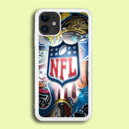 National Football League 002 iPhone 12 Case-Rubber / White (2D Case)-Xtracase
