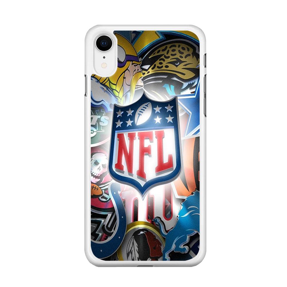 National Football League 002 iPhone XR Case-Rubber / White (2D Case)-Xtracase