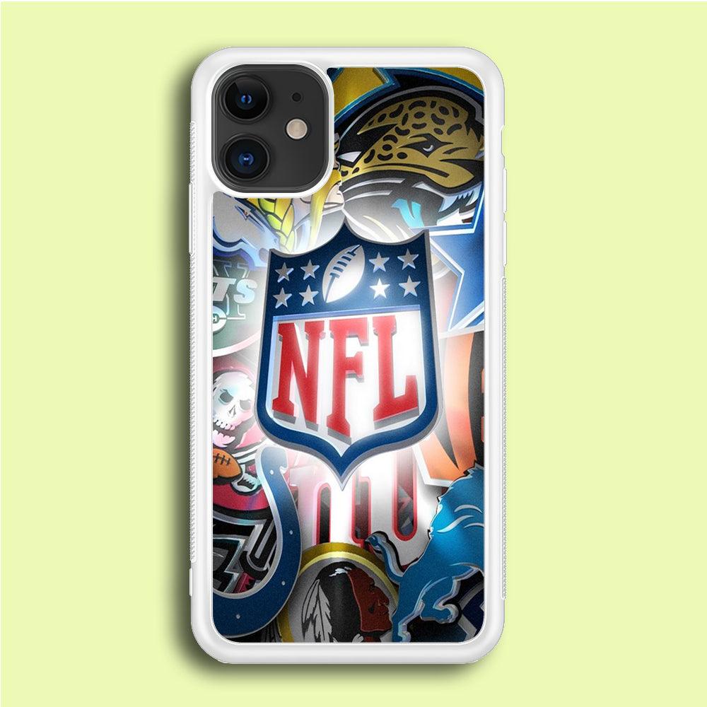 National Football League 002 iPhone 12 Mini Case-Rubber / White (2D Case)-Xtracase