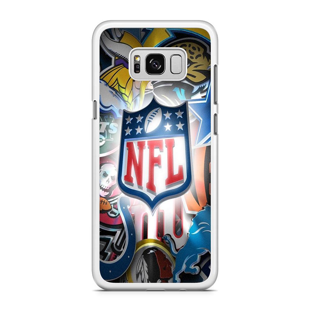 National Football League 002 Samsung Galaxy S8 Plus Case-Rubber / White (2D Case)-Xtracase