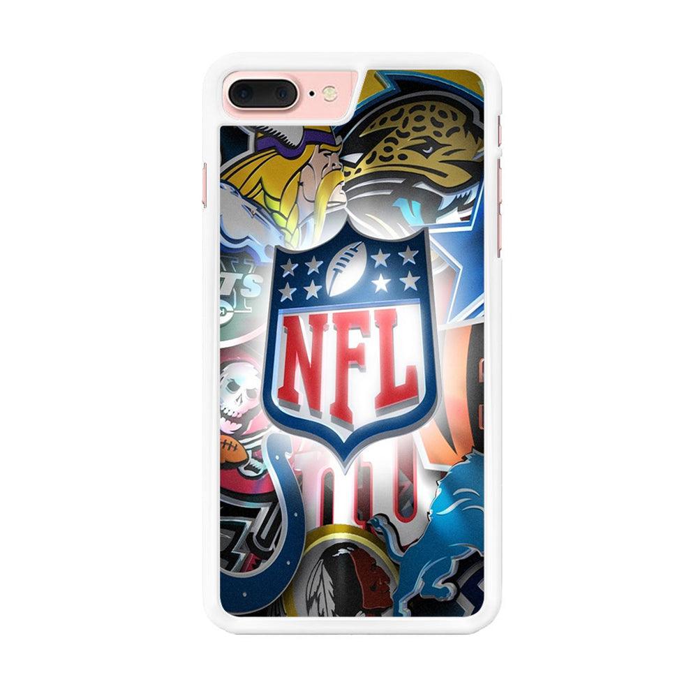 National Football League 002 iPhone 7 Plus Case-Rubber / White (2D Case)-Xtracase