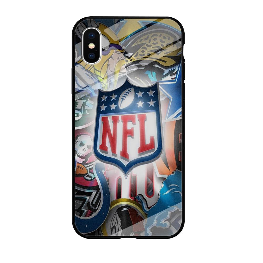 National Football League 002 iPhone Xs Max Case-Tempered Glass Case-Xtracase