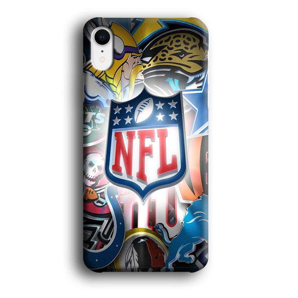 National Football League 002 iPhone XR Case-Plastic / Full Wrap (3D Case)-Xtracase