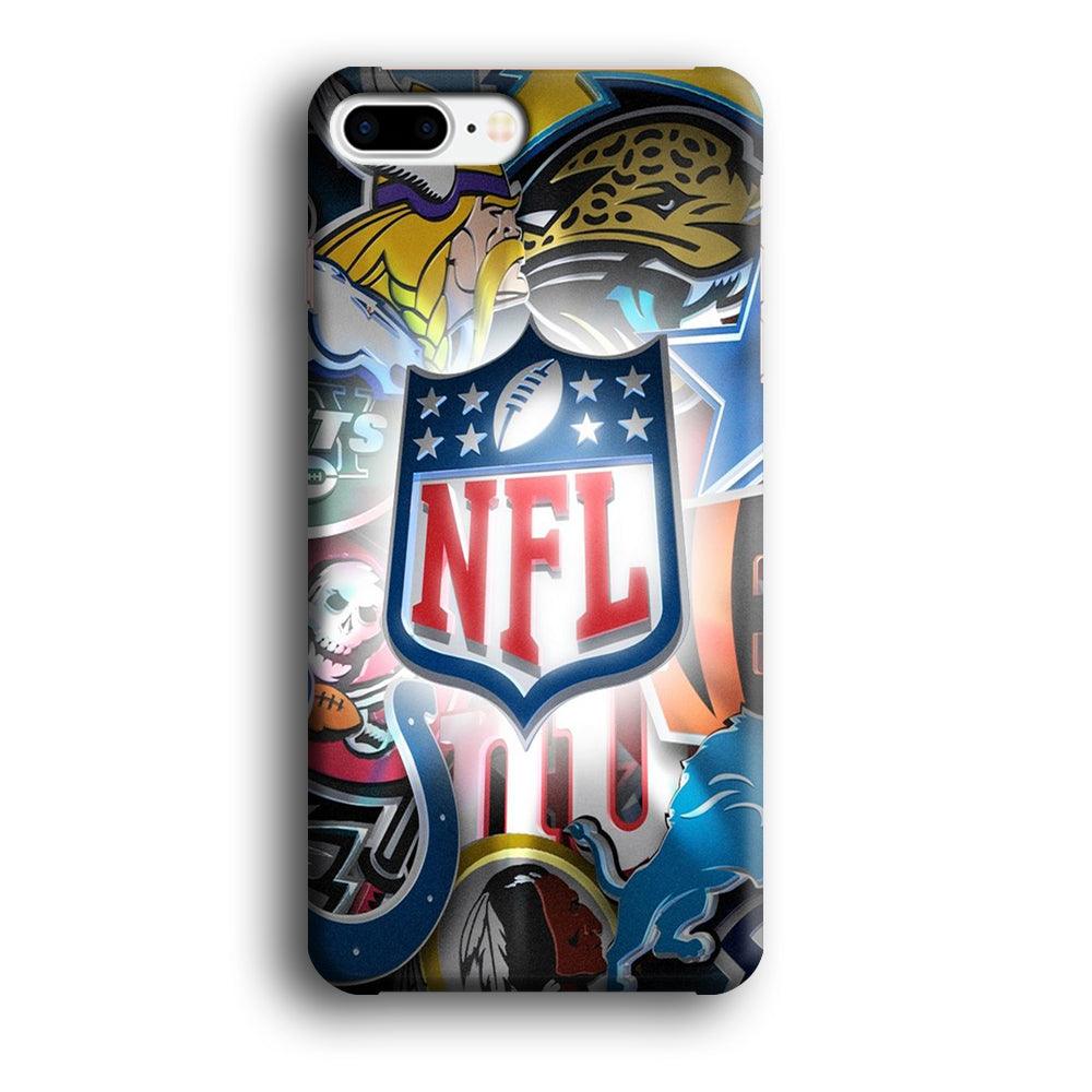 National Football League 002 iPhone 8 Plus Case-Plastic / Full Wrap (3D Case)-Xtracase
