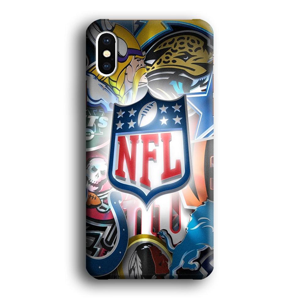 National Football League 002 iPhone Xs Max Case-Plastic / Full Wrap (3D Case)-Xtracase