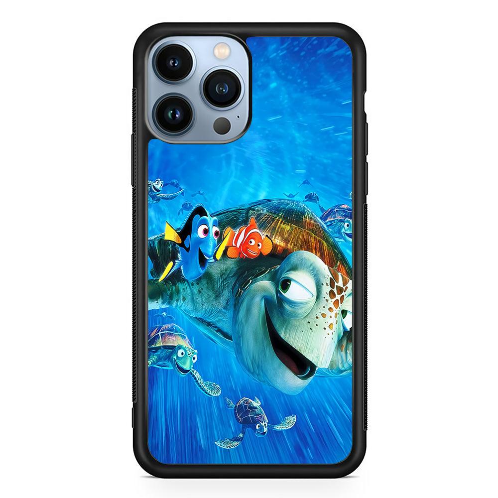 Nemo Dorry and Turtles iPhone 13 Pro Max Case-Rubber / Black (2D Case)-Xtracase