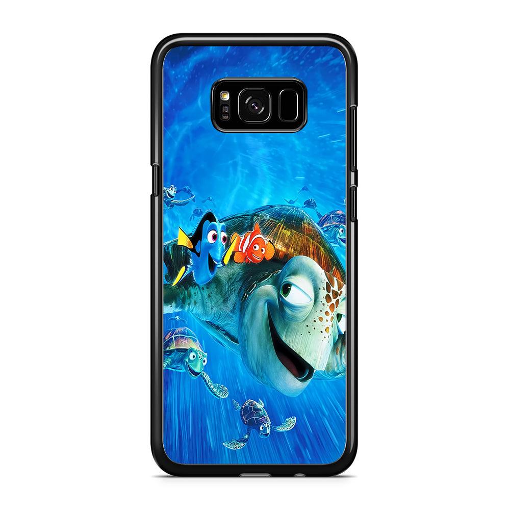 Nemo Dorry and Turtles Samsung Galaxy S8 Case-Rubber / Black (2D Case)-Xtracase