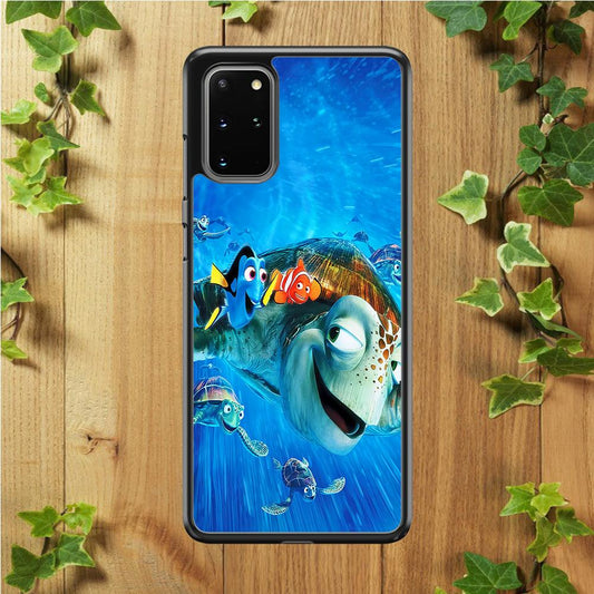 Nemo Dorry and Turtles Samsung Galaxy S20 Plus Case-Rubber / Black (2D Case)-Xtracase