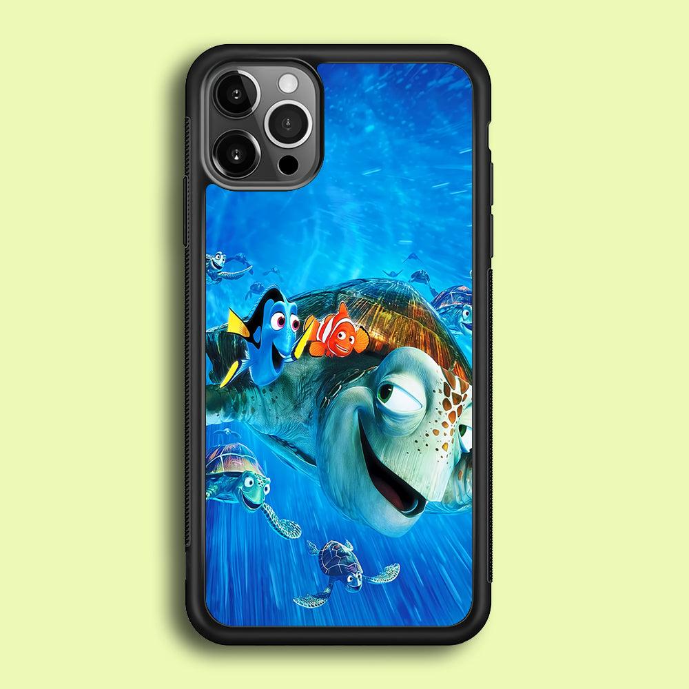 Nemo Dorry and Turtles iPhone 12 Pro Case-Rubber / Black (2D Case)-Xtracase