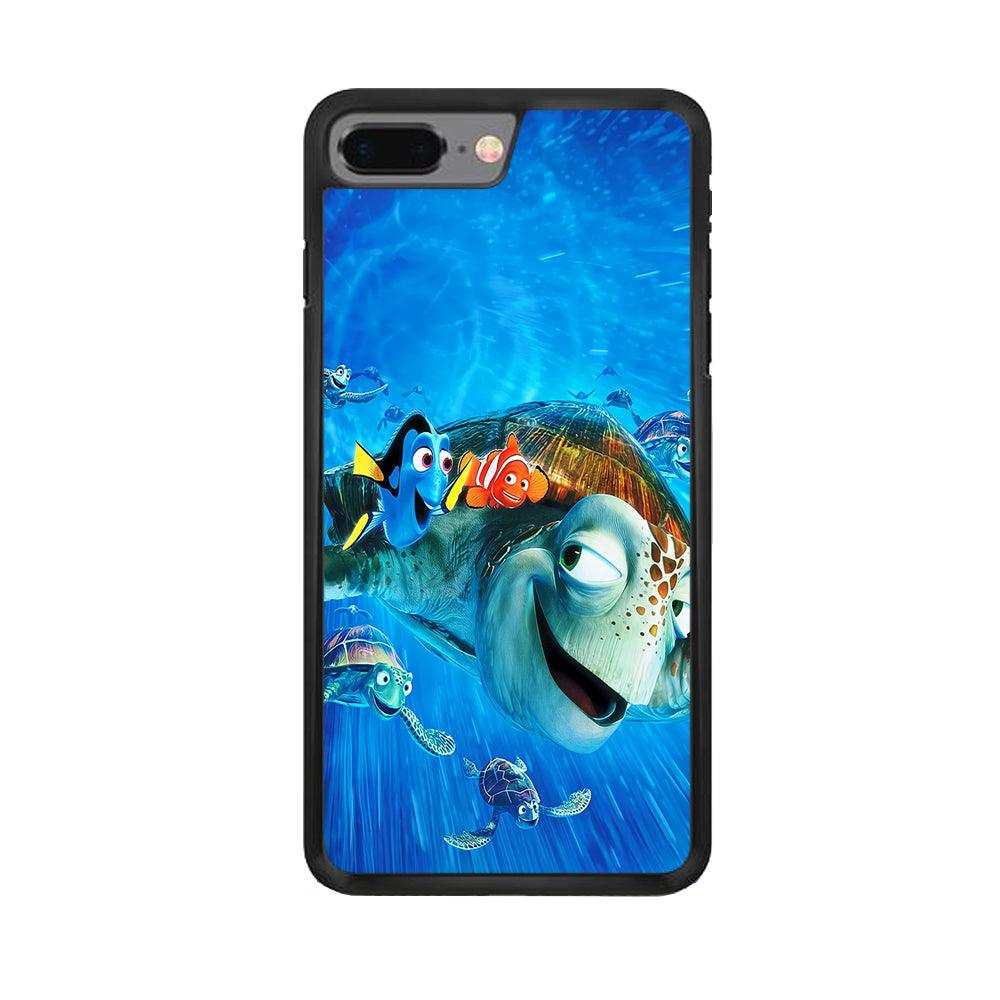 Nemo Dorry and Turtles iPhone 8 Plus Case-Rubber / Black (2D Case)-Xtracase