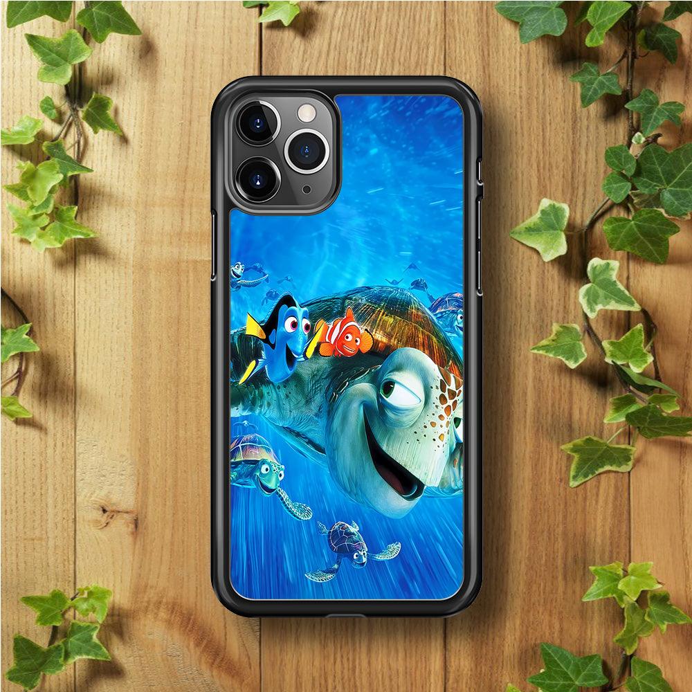 Nemo Dorry and Turtles iPhone 11 Pro Max Case-Rubber / Black (2D Case)-Xtracase