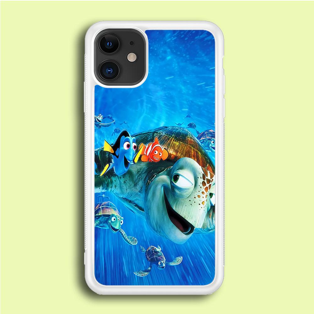 Nemo Dorry and Turtles iPhone 12 Case-Rubber / White (2D Case)-Xtracase