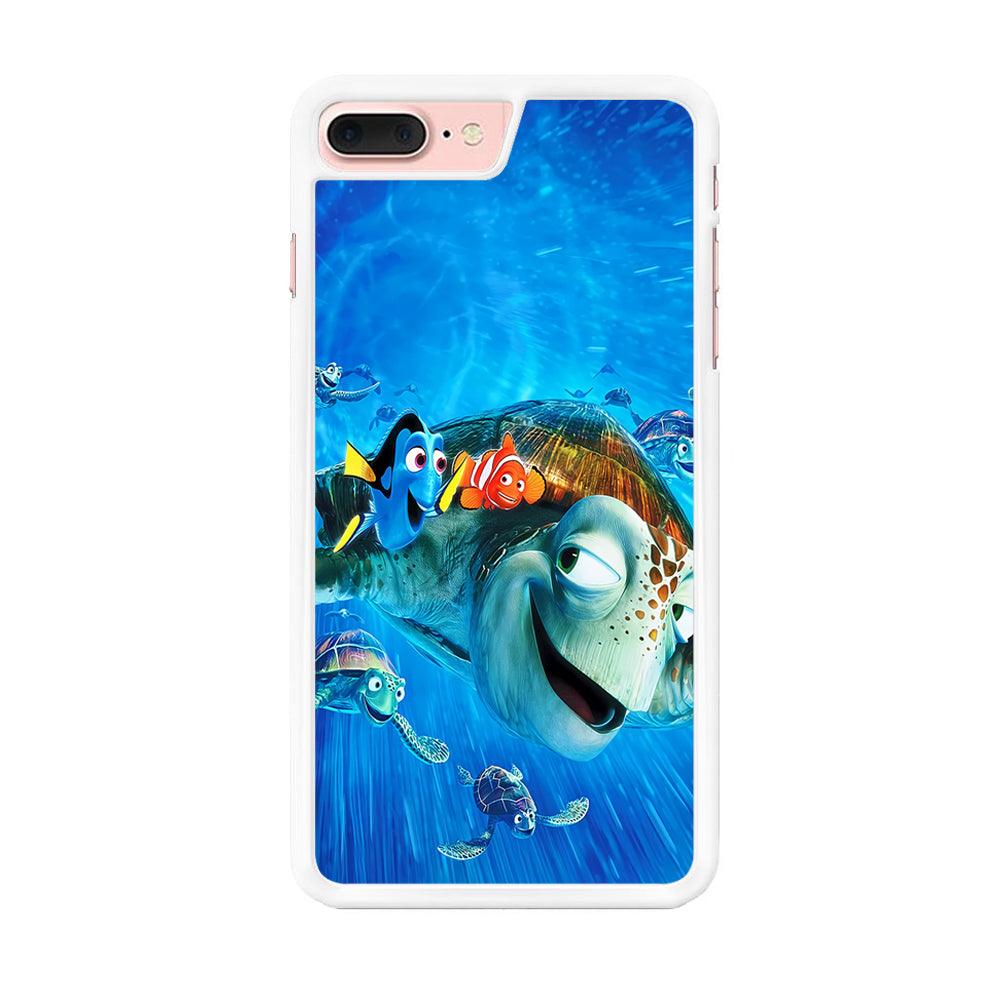 Nemo Dorry and Turtles iPhone 7 Plus Case-Rubber / White (2D Case)-Xtracase