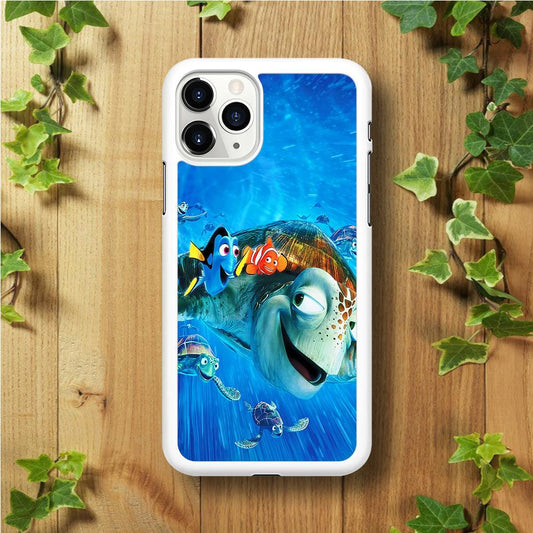 Nemo Dorry and Turtles iPhone 11 Pro Max Case-Rubber / White (2D Case)-Xtracase