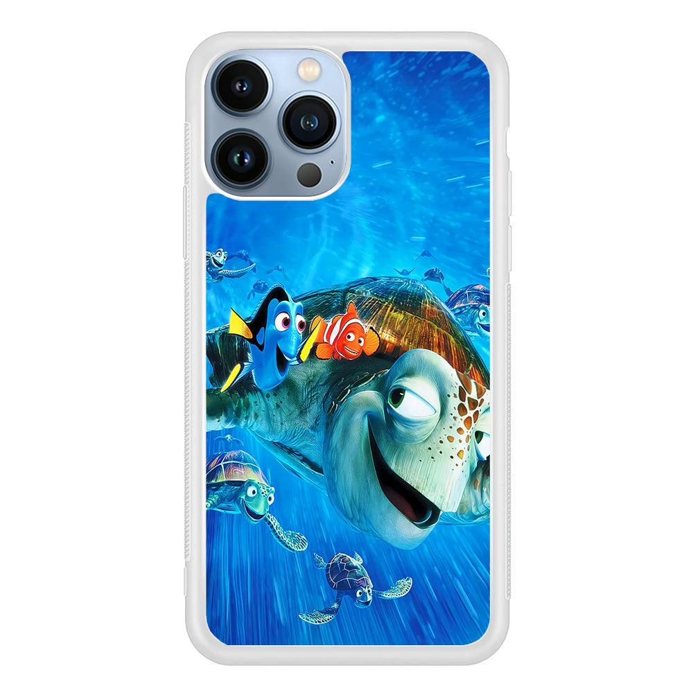 Nemo Dorry and Turtles iPhone 13 Pro Case-Rubber / White (2D Case)-Xtracase