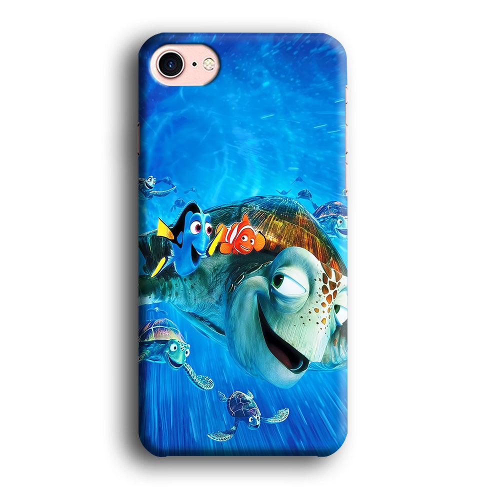 Nemo Dorry and Turtles iPhone SE 2020 Case-Plastic / Full Wrap (3D Case)-Xtracase