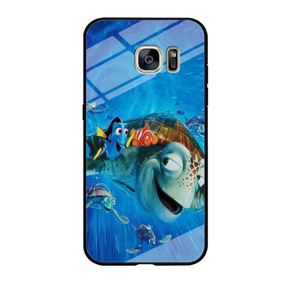 Nemo Dorry and Turtles Samsung Galaxy S7 Edge Case-Tempered Glass Case-Xtracase