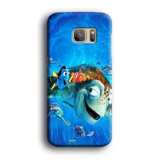 Nemo Dorry and Turtles Samsung Galaxy S7 Edge Case-Plastic / Full Wrap (3D Case)-Xtracase