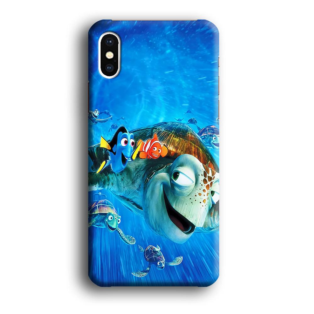 Nemo Dorry and Turtles iPhone Xs Max Case-Plastic / Full Wrap (3D Case)-Xtracase