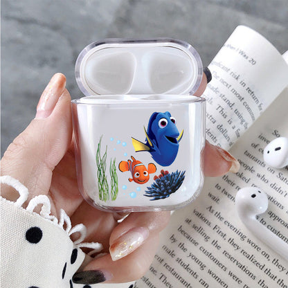 Nemo and Dory Hard Plastic Protective Clear Case Cover For Apple Airpods
