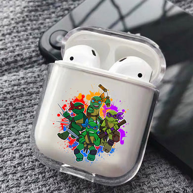 Ninja Turtles Mini Hard Plastic Protective Clear Case Cover For Apple Airpods