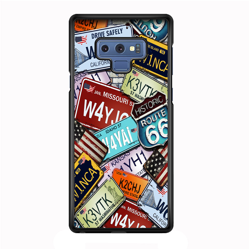 Number Plates Vintage US Samsung Galaxy Note 9 Case