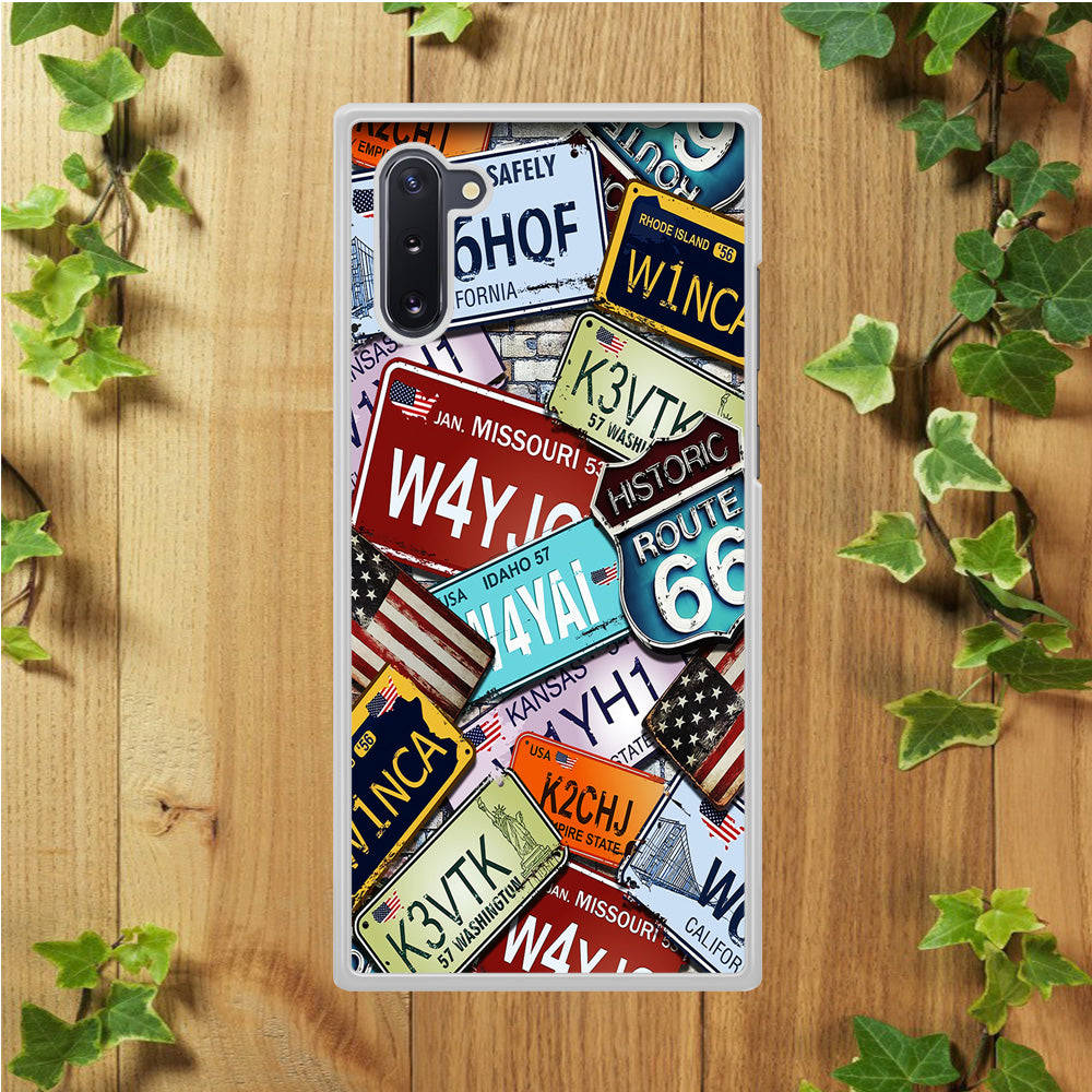 Number Plates Vintage US Samsung Galaxy Note 10 Case