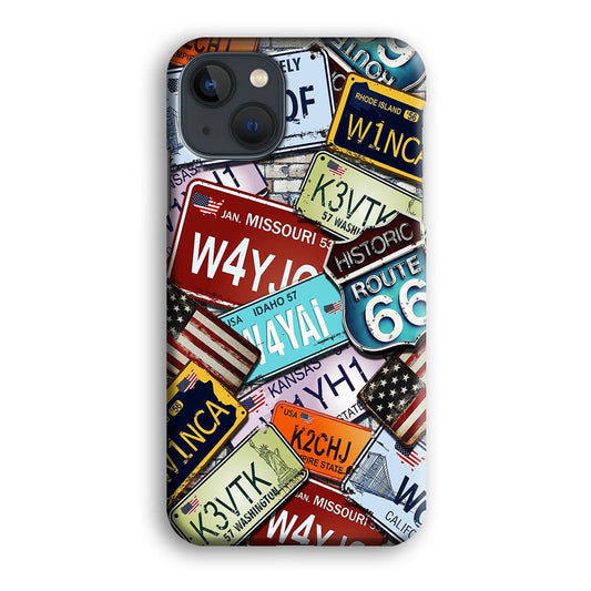 Street Signs USA iPhone 13 Mini Case-Plastic / Full Wrap (3D Case)-Xtracase