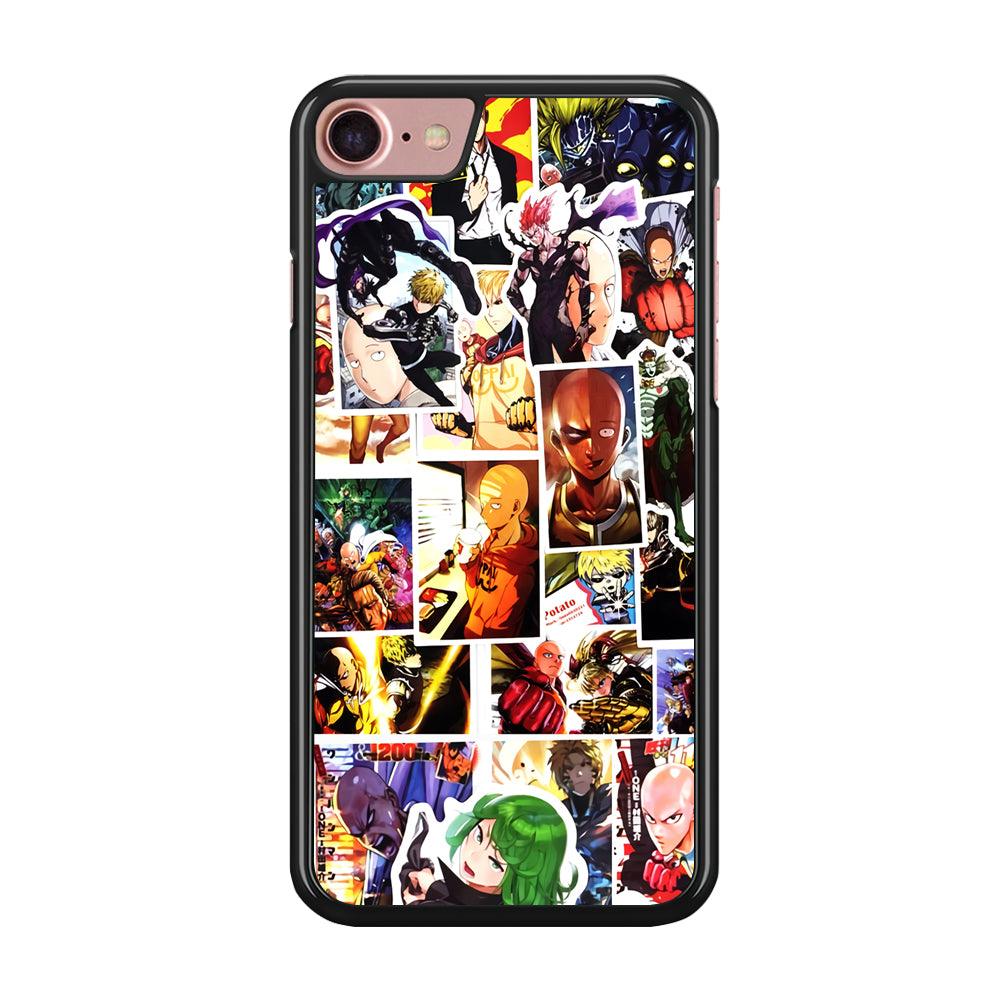 OPM Saitama Photo Collection iPhone SE 2020 Case-Rubber / Black (2D Case)-Xtracase