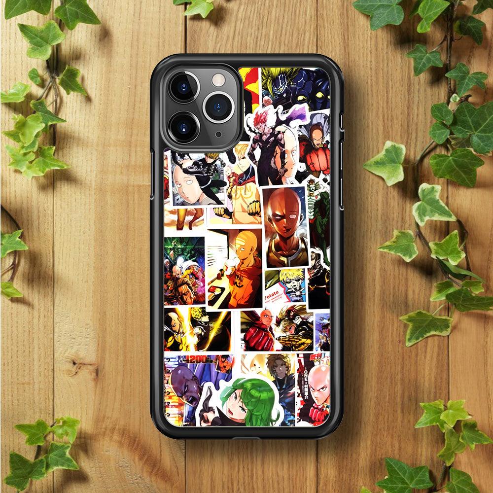 OPM Saitama Photo Collection iPhone 11 Pro Case-Rubber / Black (2D Case)-Xtracase