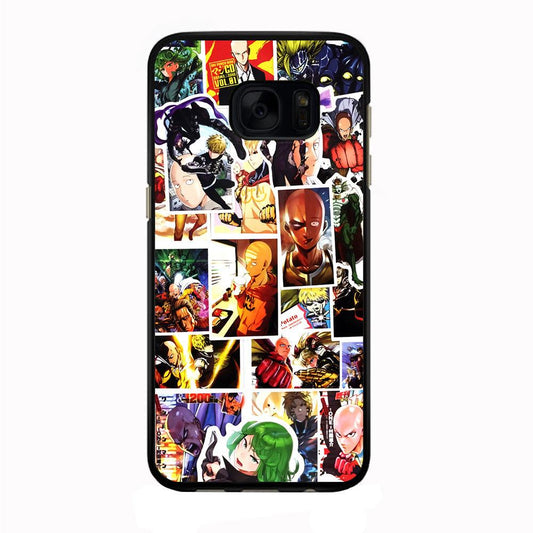OPM Saitama Photo Collection Samsung Galaxy S7 Edge Case-Rubber / Black (2D Case)-Xtracase