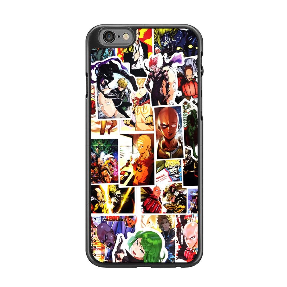 OPM Saitama Photo Collection iPhone 6 | 6s Case-Rubber / Black (2D Case)-Xtracase