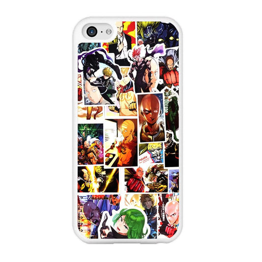 OPM Saitama Photo Collection iPhone 5 | 5s Case-Rubber / White (2D Case)-Xtracase