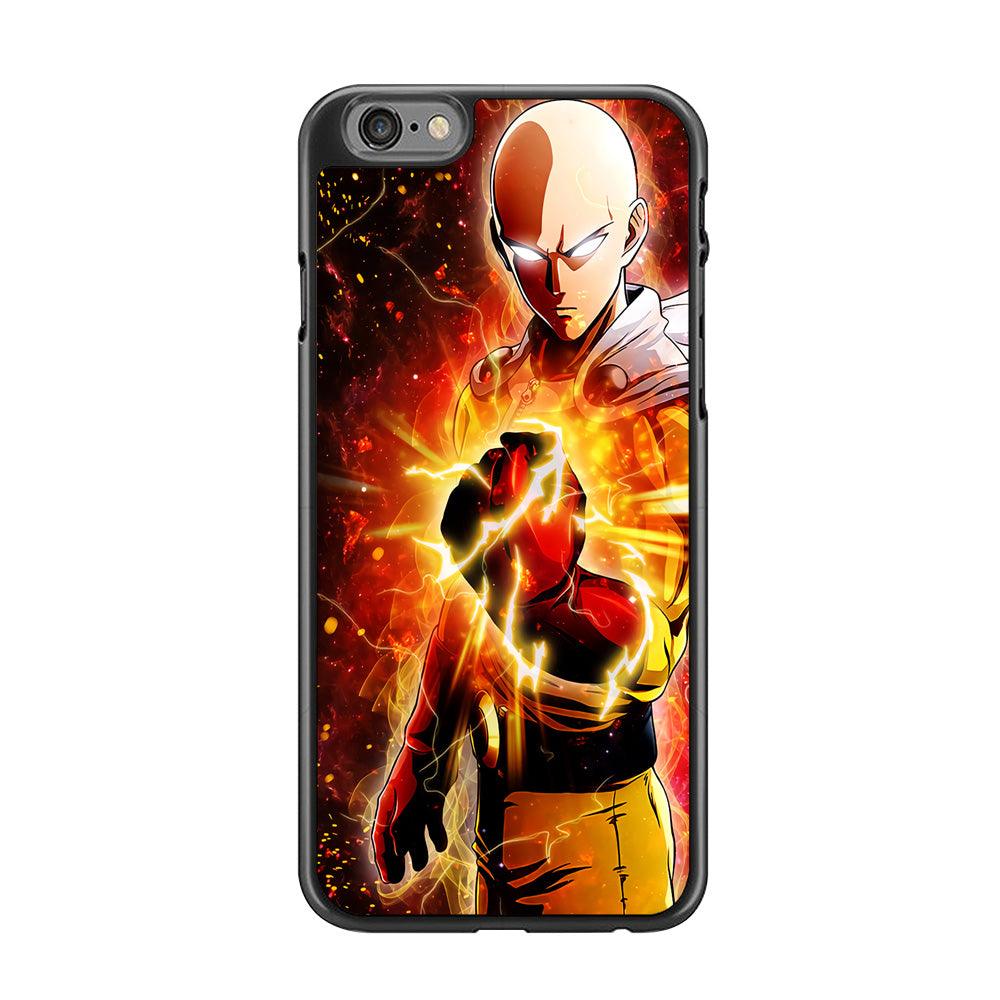 OPM Saitama Rampage iPhone 6 | 6s Case-Rubber / Black (2D Case)-Xtracase