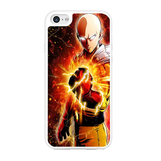 OPM Saitama Rampage iPhone 6 | 6s Case-Rubber / White (2D Case)-Xtracase