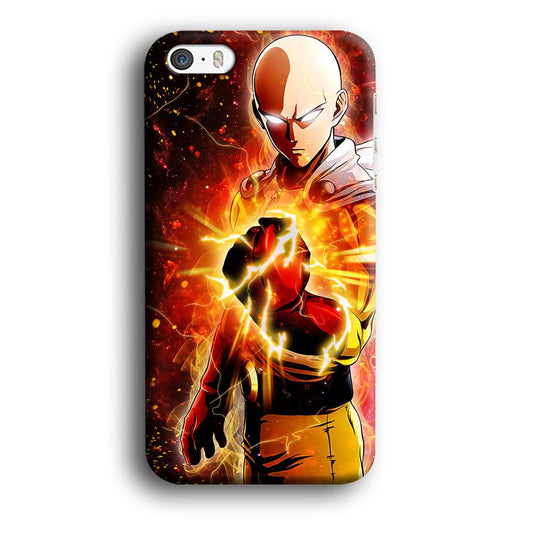 OPM Saitama Rampage iPhone 5 | 5s Case-Rubber / White (2D Case)-Xtracase